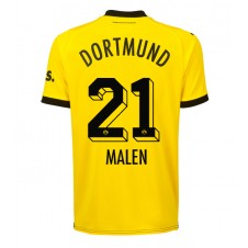 Borussia Dortmund Donyell Malen #21 Hemmatröja 2023-24 Korta ärmar